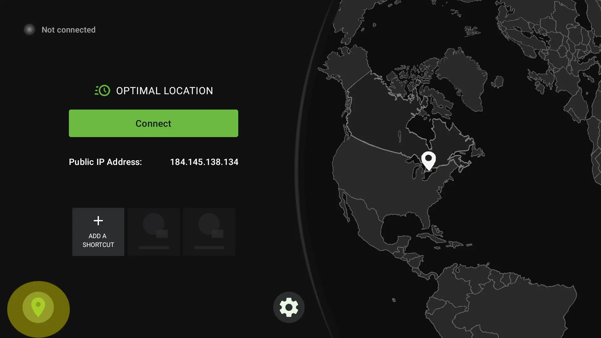 Change Location in IPVanish VPN interface